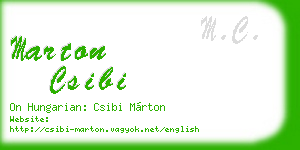 marton csibi business card